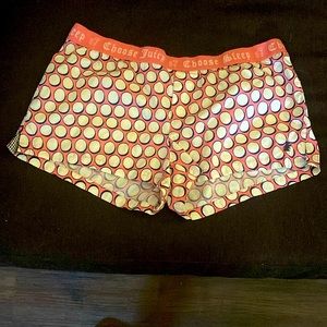 Juicy Couture Red and White Polka Dot Pajama Shorts